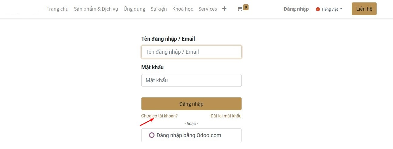 Đăng ký tài khoản portal
