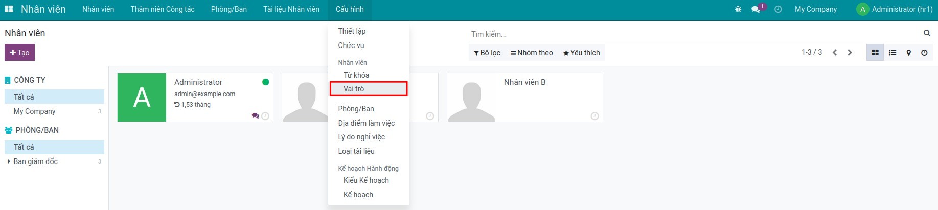 Tạo mới vai trò