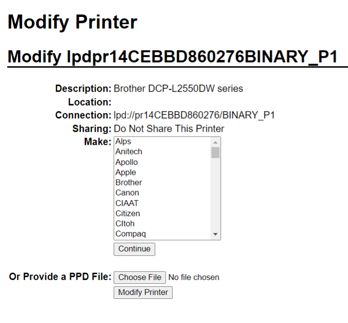 Edit the printer connected to the IoT system.