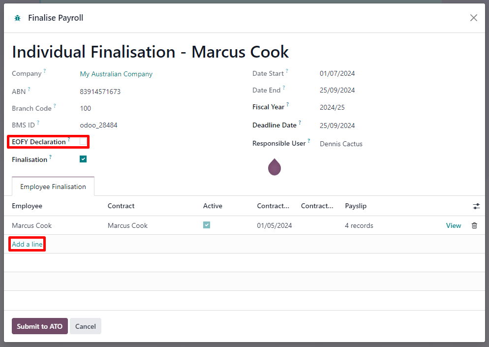 Individual EOFY finalisation