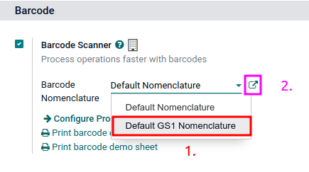 Choose GS1 from dropdown and click the external link to see the list of GS1 rules.