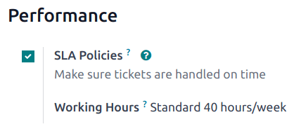 View of a team page in Helpdesk focusing on the SLA Policies setting.