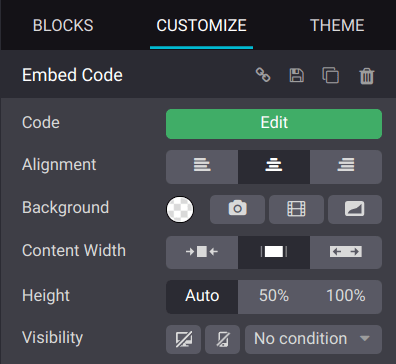 Add the link to the embedded code you want to point to