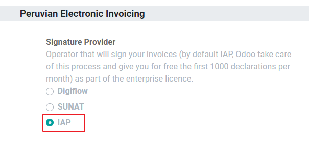 IAP option as signature providers.