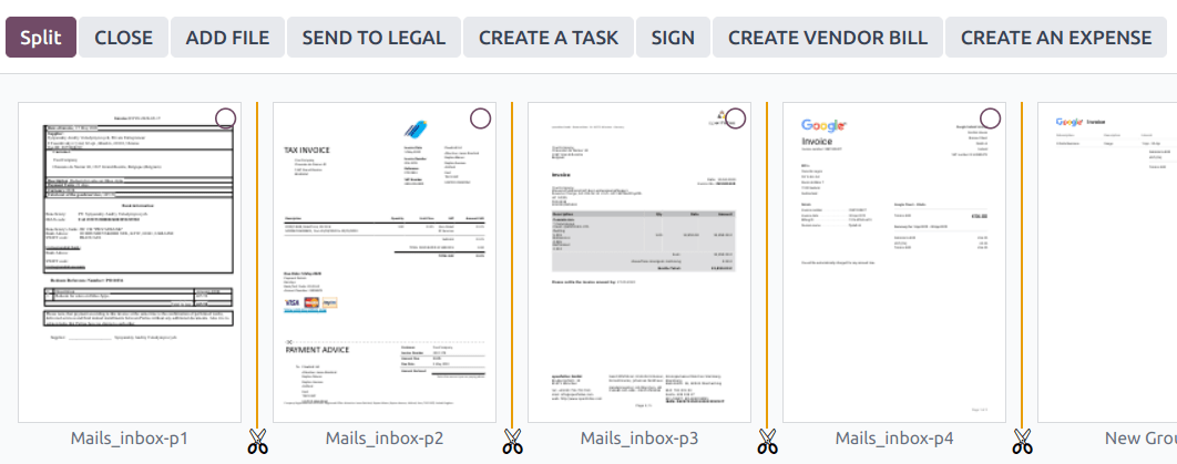 split your documents