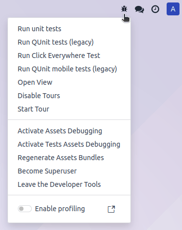 Accessing the developer tools